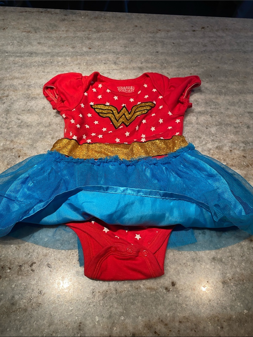 Wonder-Inspired Red & Blue Tutu Bodysuit Costume